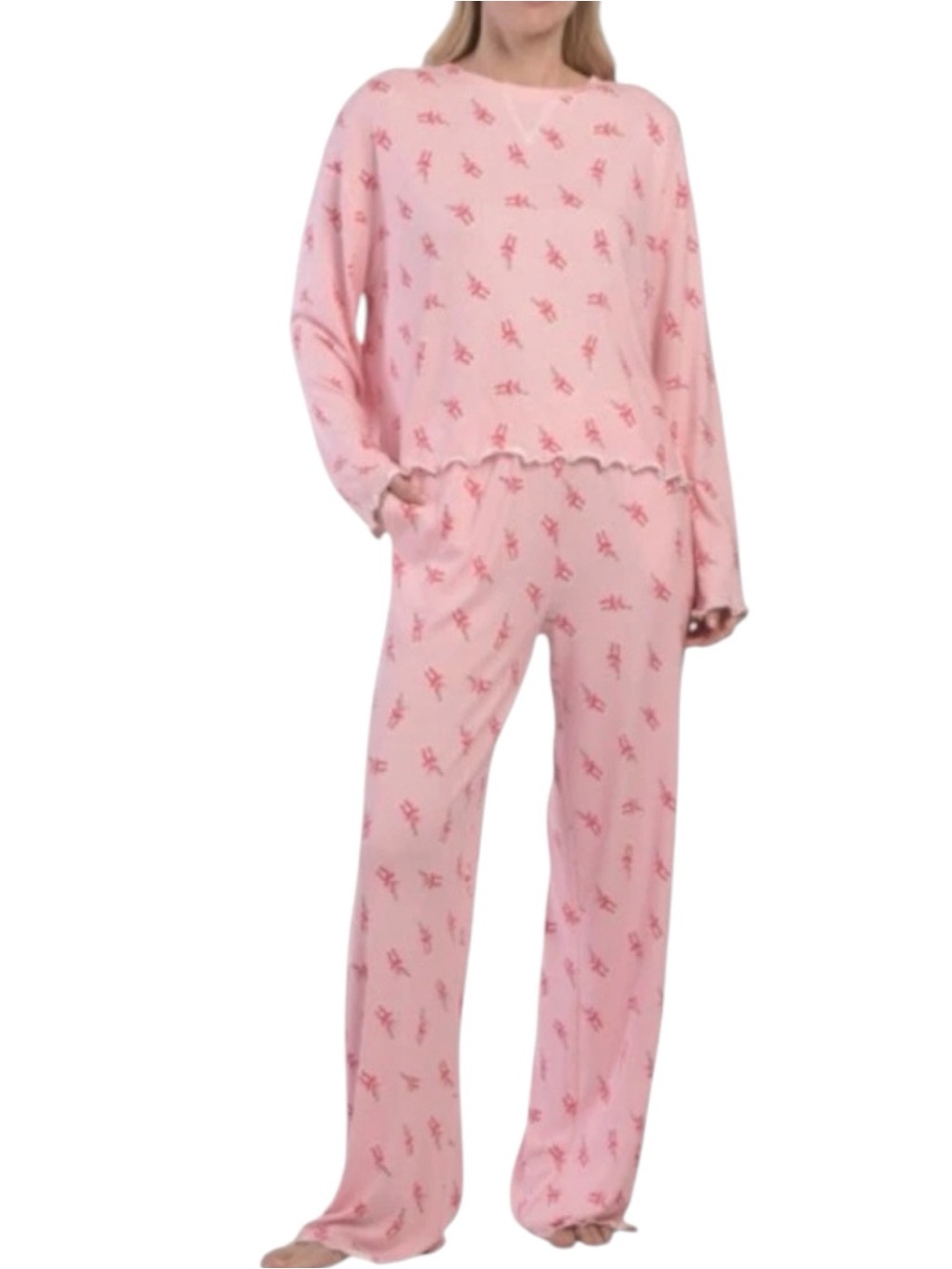 NWT Sincerly Jules PinkMartini drinks print Women's Pajama Set SzS